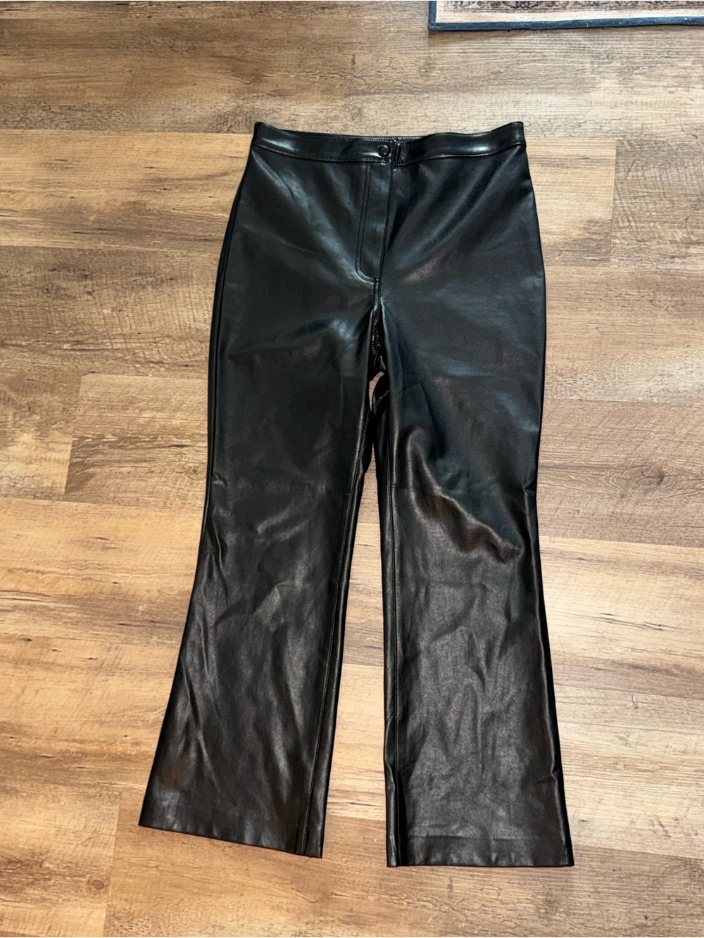 Wilfred Black Faux Leather Flare Pants